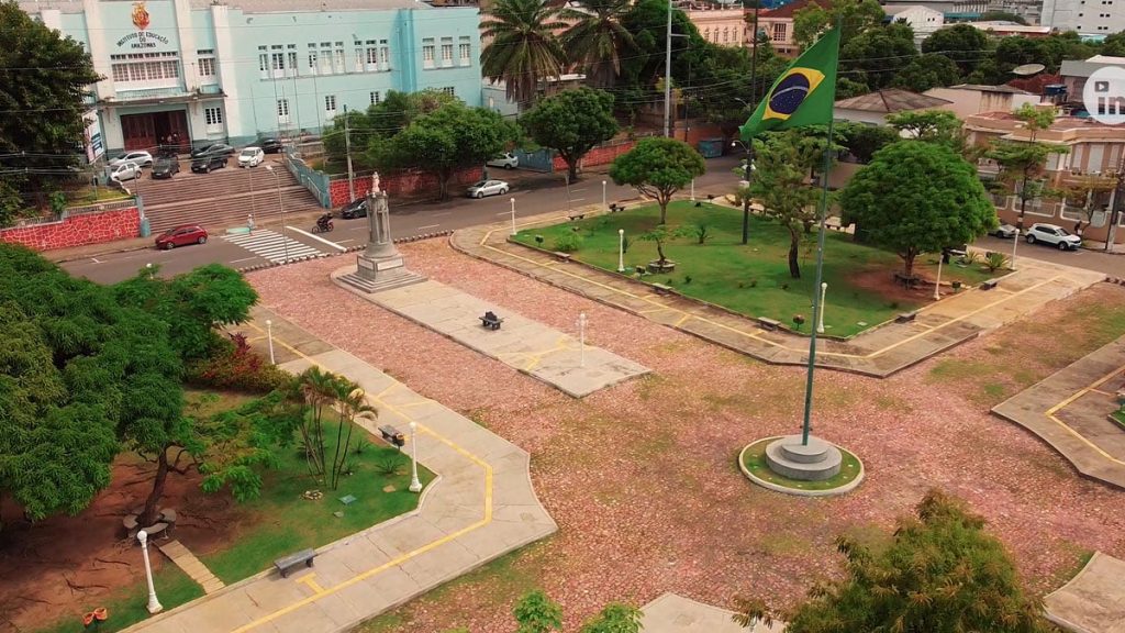 Praça do Congresso em Manaus AM, vídeo em 4k UHD